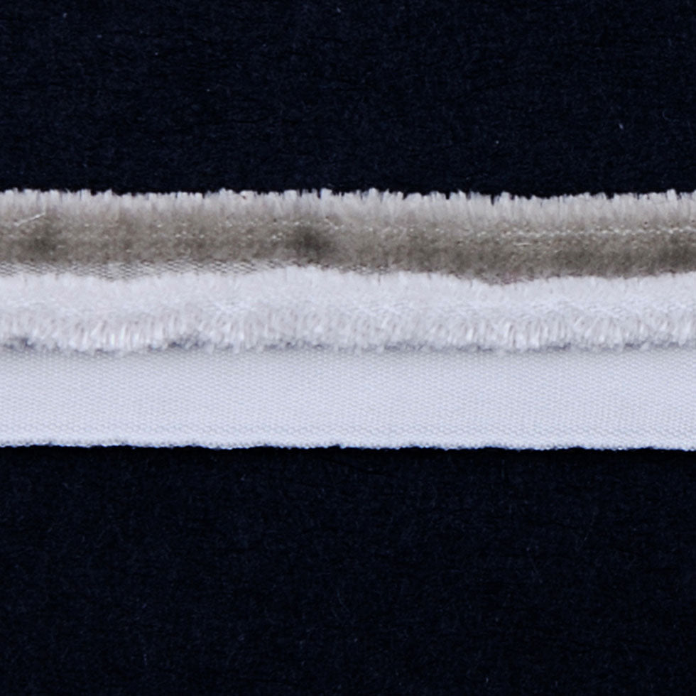 Italian Light and Dark Gray Velvet Piping - 0.625