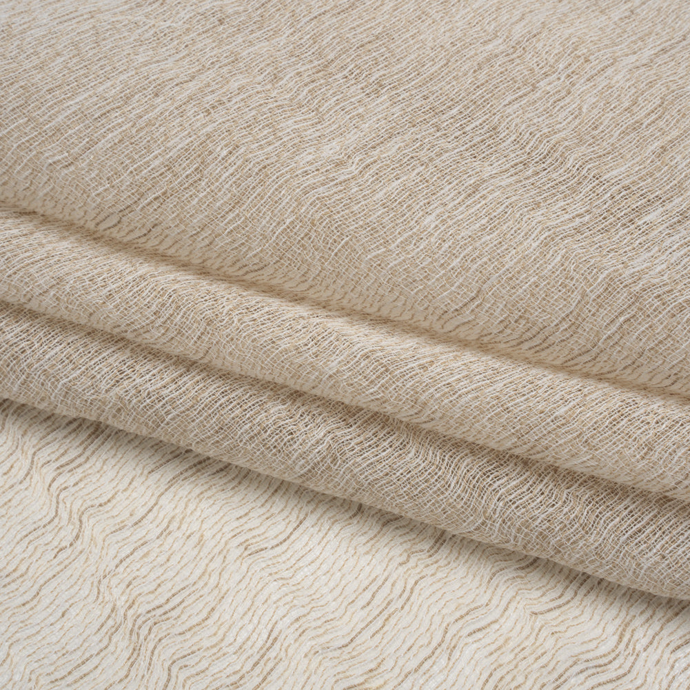 Wrinkled Look Loosely Woven Double Wide Drapery Sheers Fabric - Parchment - British Imported - Joann Fabrics