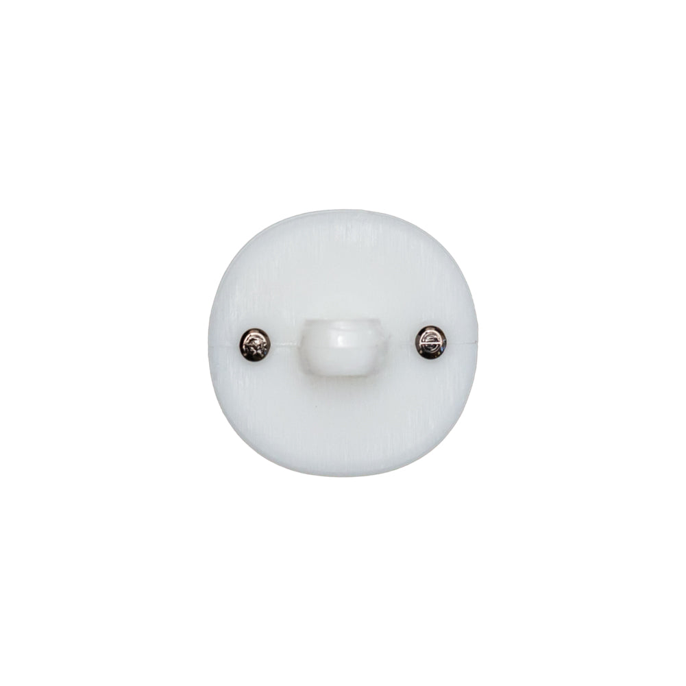 Italian White and Gunmetal 2-Piece Plastic Button - 24L/15mm - Joann Fabrics