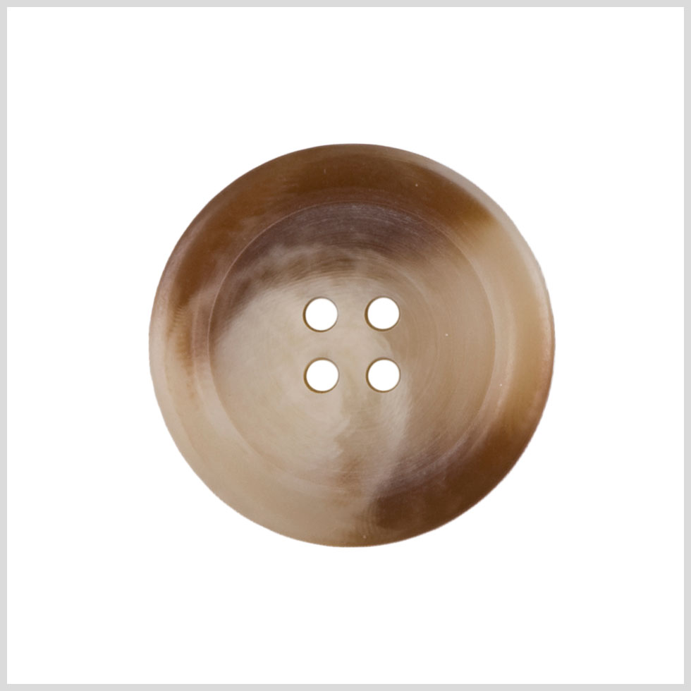 Plastic 4-Hole Button - 44L/28mm - Light Brown and Cream Swirls - Joann Fabrics