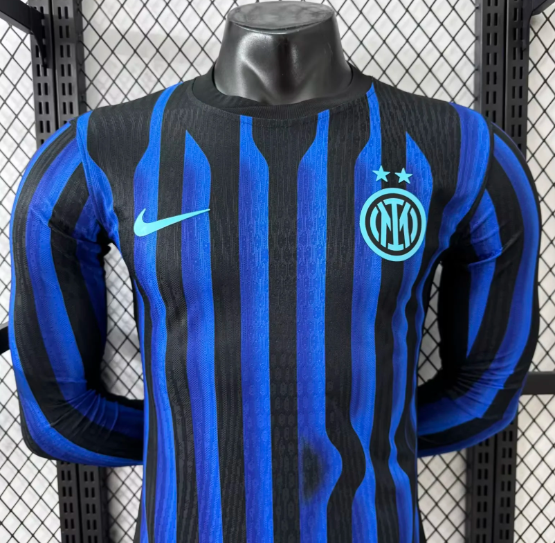 2025/2026 Long Sleeves Player Version Inter Milan Home Football Jersey1:1 Quality Thai