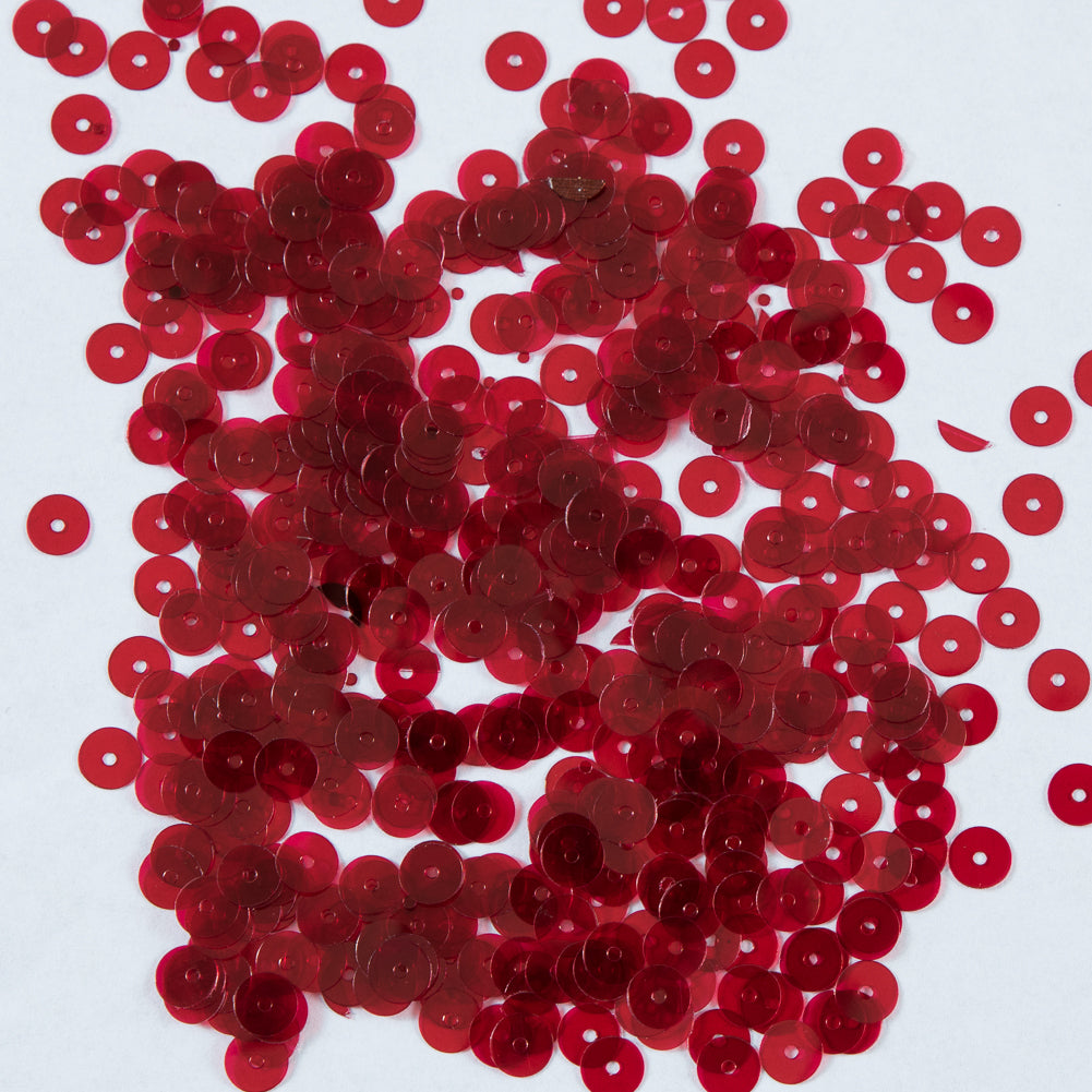 Bag of Red Transparent Bright Loose Sequins - 6mm - Joann Fabrics