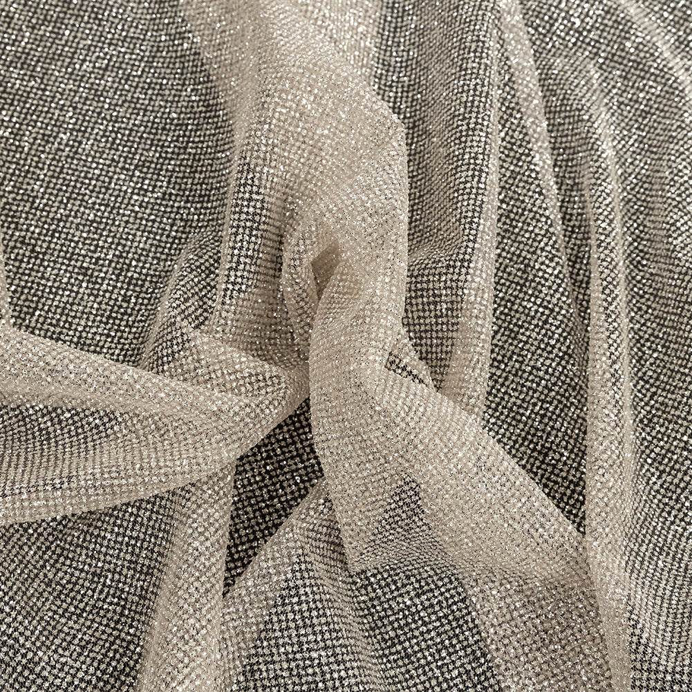 Tulle with Metallic Platinum Glitter - Golden Eagle - Platina Collection - Joann Fabrics