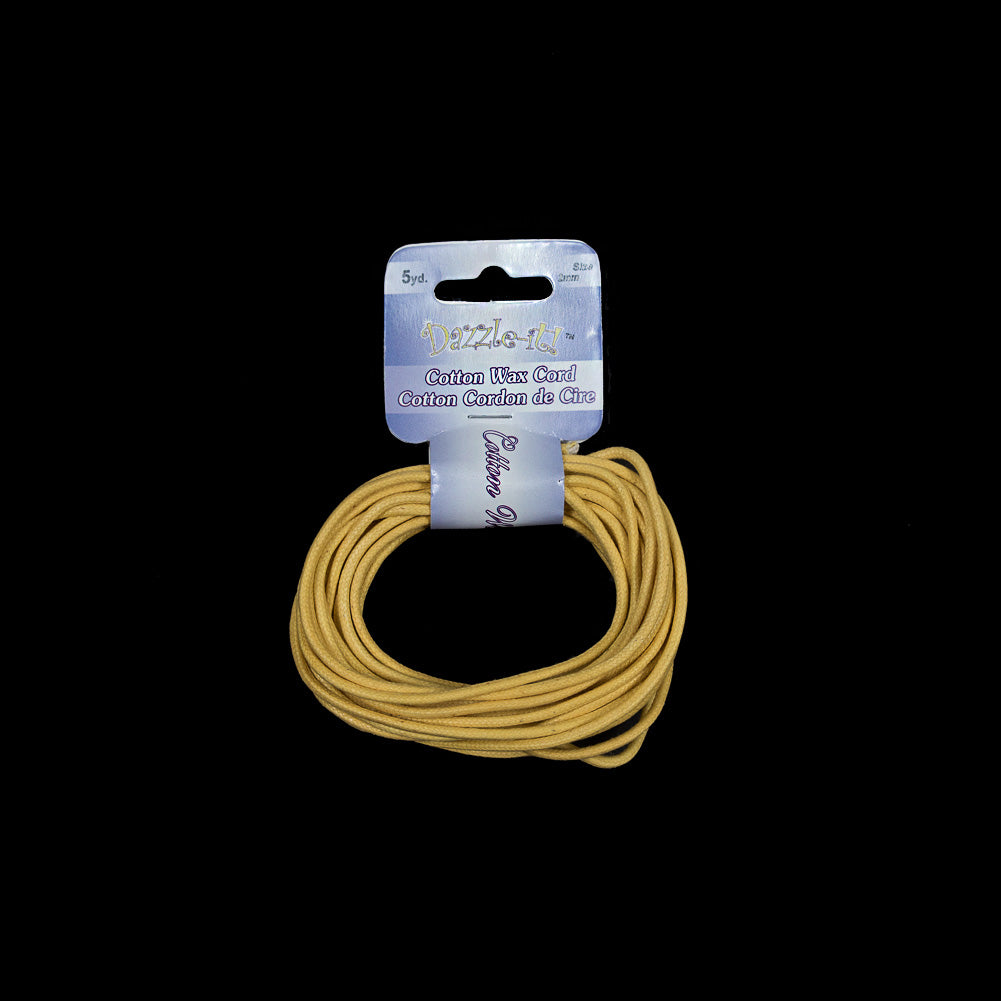 Dazzle-It Ceylon Lemon Cotton Wax Cord - 2mm - Joann Fabrics