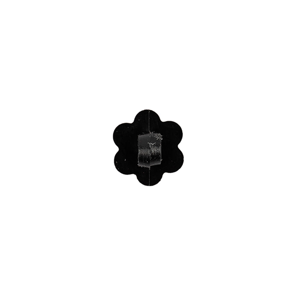 Italian Black Flower Shank Back Nylon Button - 17L/10.5mm - Joann Fabrics