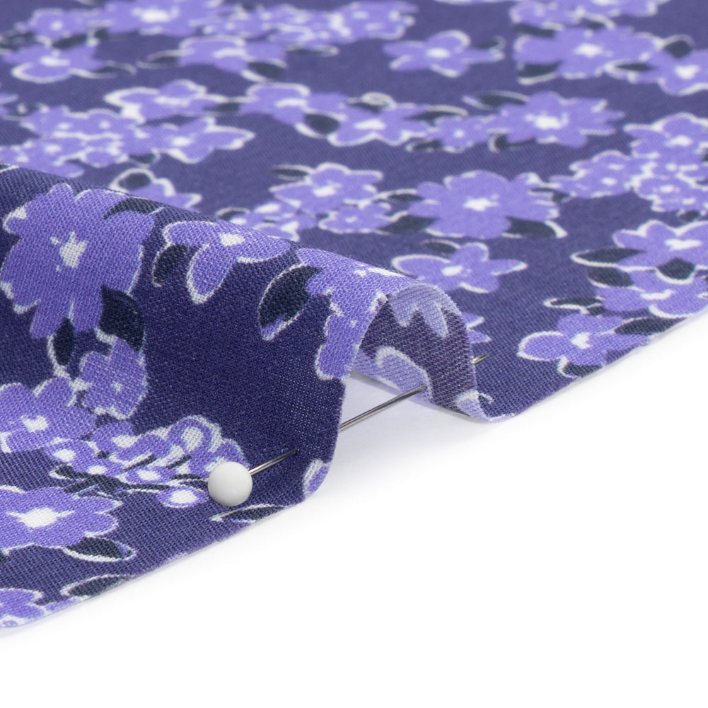 Sustainable Viscose Woven Print - Purple Floral - Mood Exclusive Fields at Moher - Joann Fabrics
