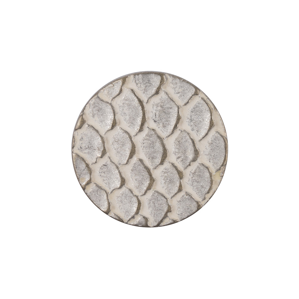Italian Silver Brass Scales Shank Back Metal Button - 36L/23mm - Joann Fabrics