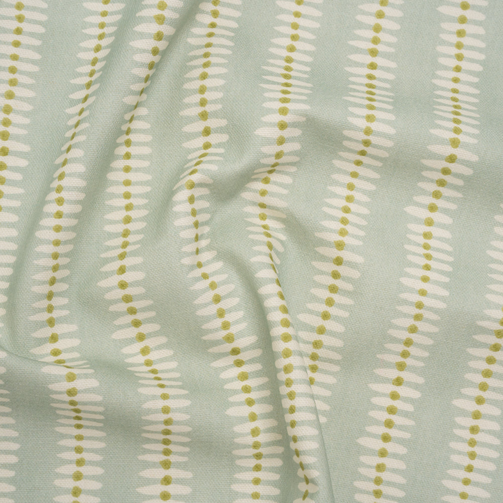 Cotton and Linen Canvas Print - Opal Dash and Dot Stripes - British Imported - Joann Fabrics