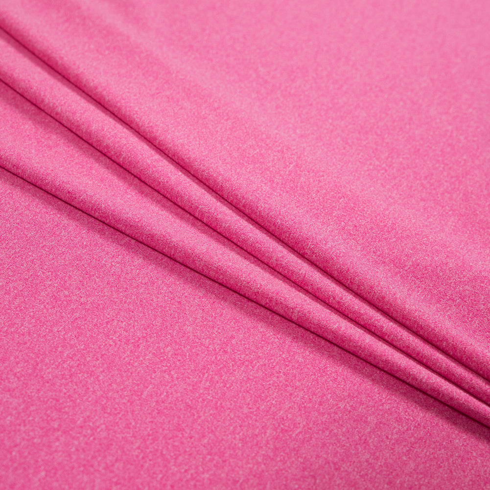Performance Jersey, Wicking and Anti-Microbial - Heathered Fuzzy Fuchsia - Joann Fabrics