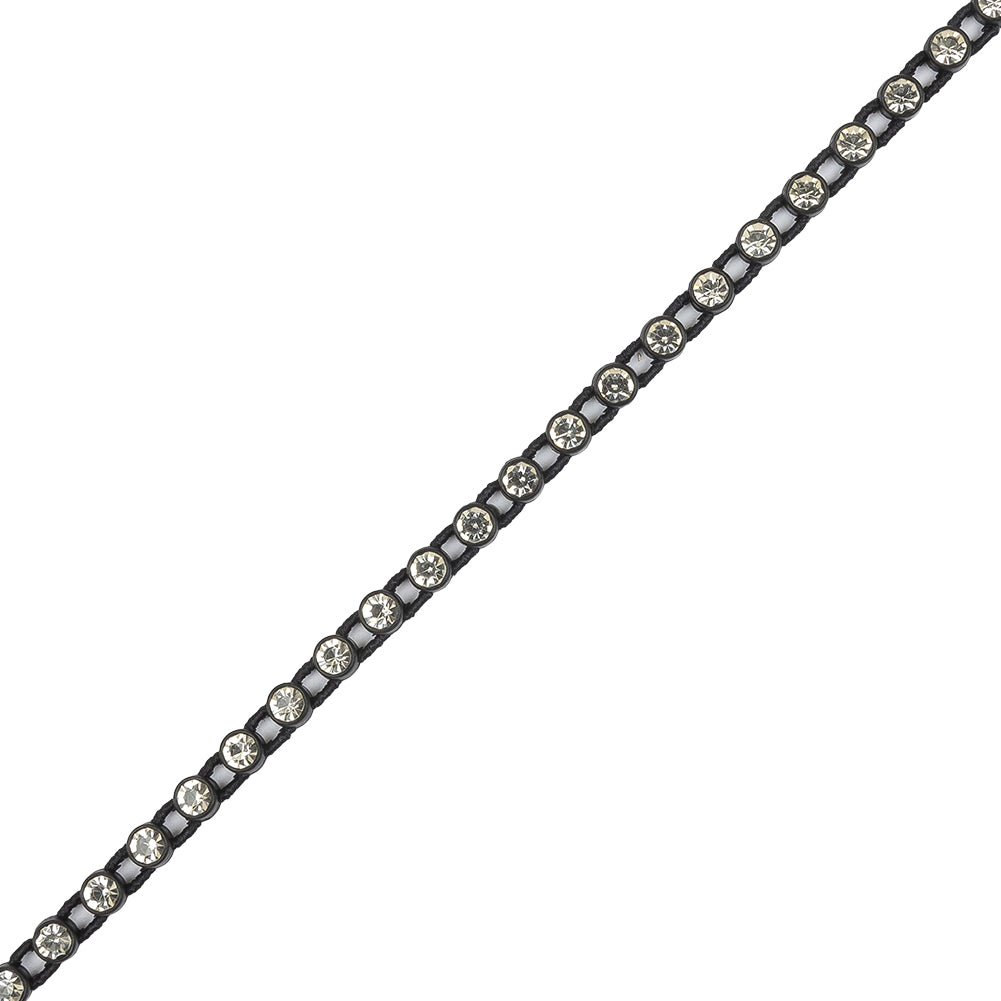 Vintage Crystal and Black Stretch Rhinestone Trimming - 4mm - Joann Fabrics