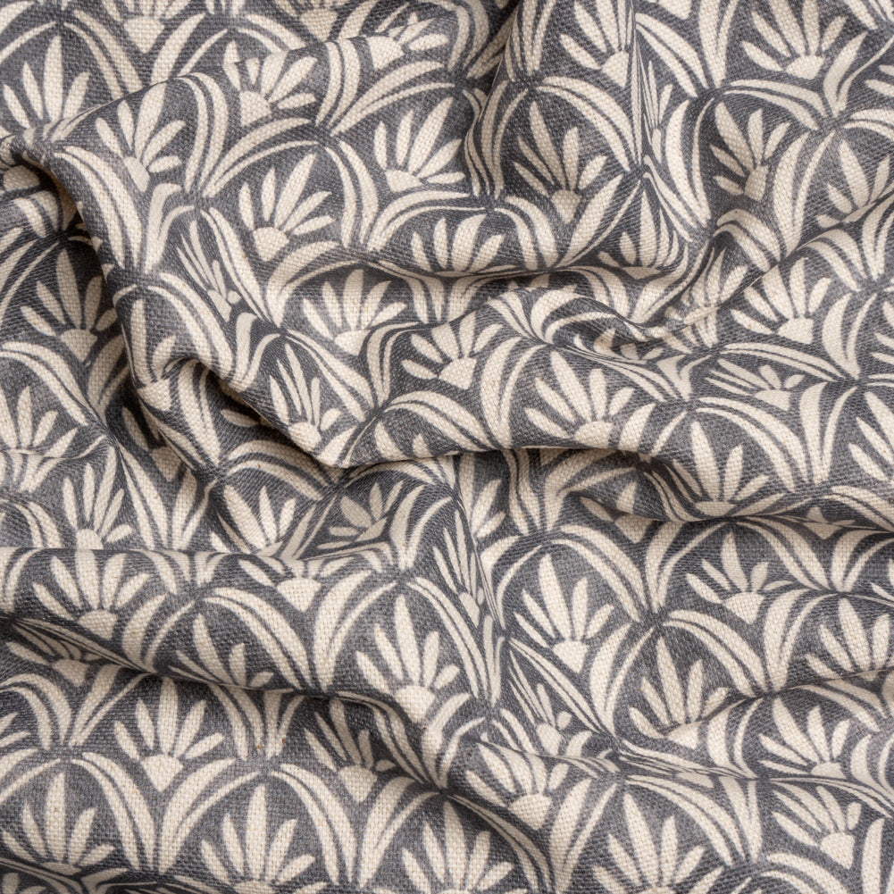 Cotton and Linen Canvas Print - Smoke Floral Arches - British Imported - Joann Fabrics
