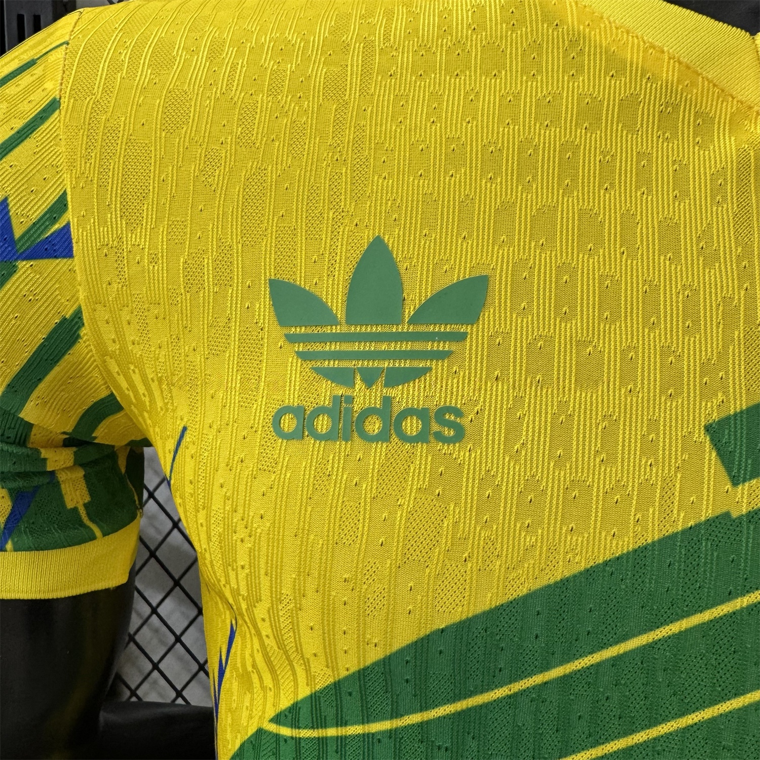 Brazil 2026 Blue-Green Stripes Yellow Special Jersey - Player Version - UnitedFutballJersey