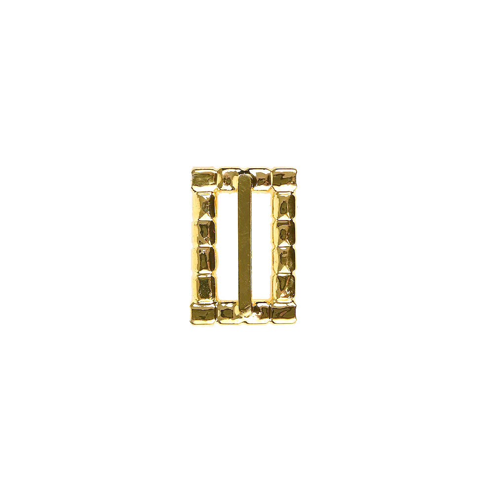 Swarovski Crystal and Gold Rectangular Rhinestone Slider - 0.5