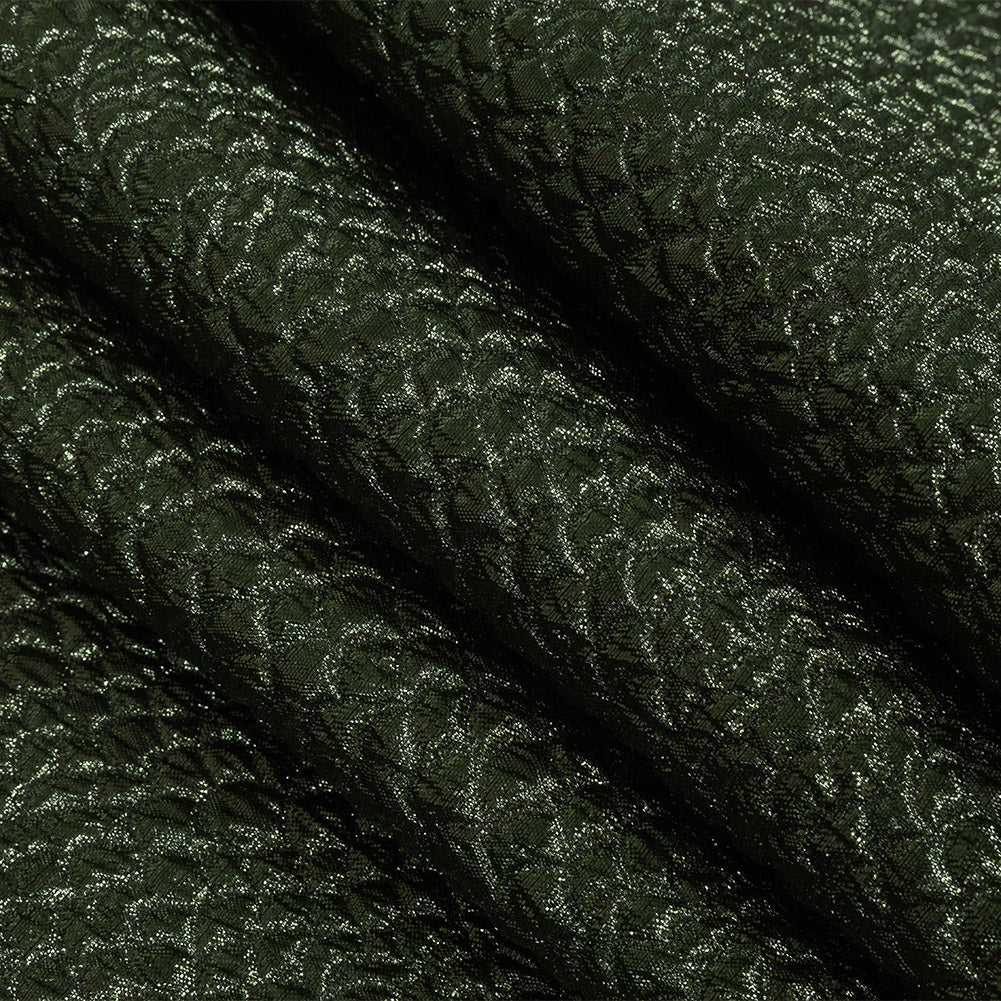 Metallic Green Dimensional Scallops Brocade - Joann Fabrics