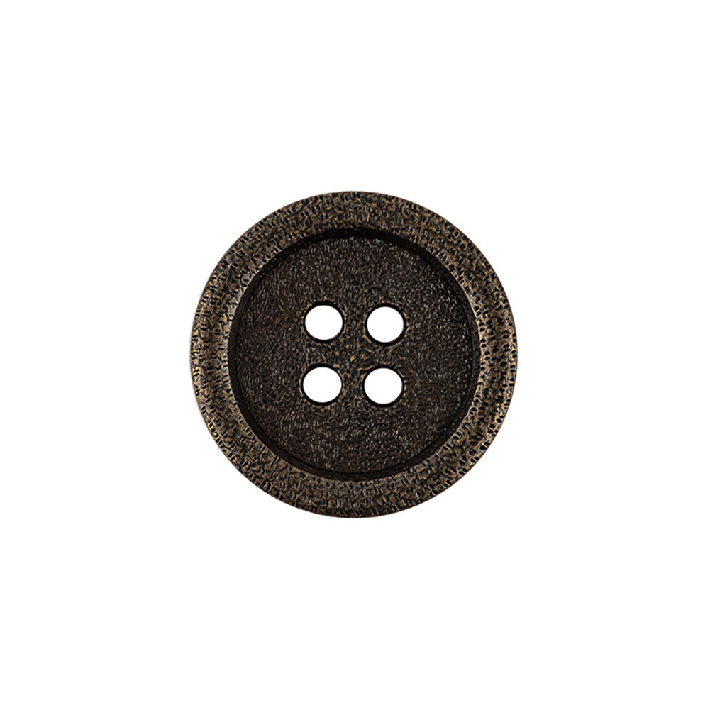 Italian Bronze Shallow Plate 4-Hole Metal Look Coat Button - 32L/20mm - Joann Fabrics