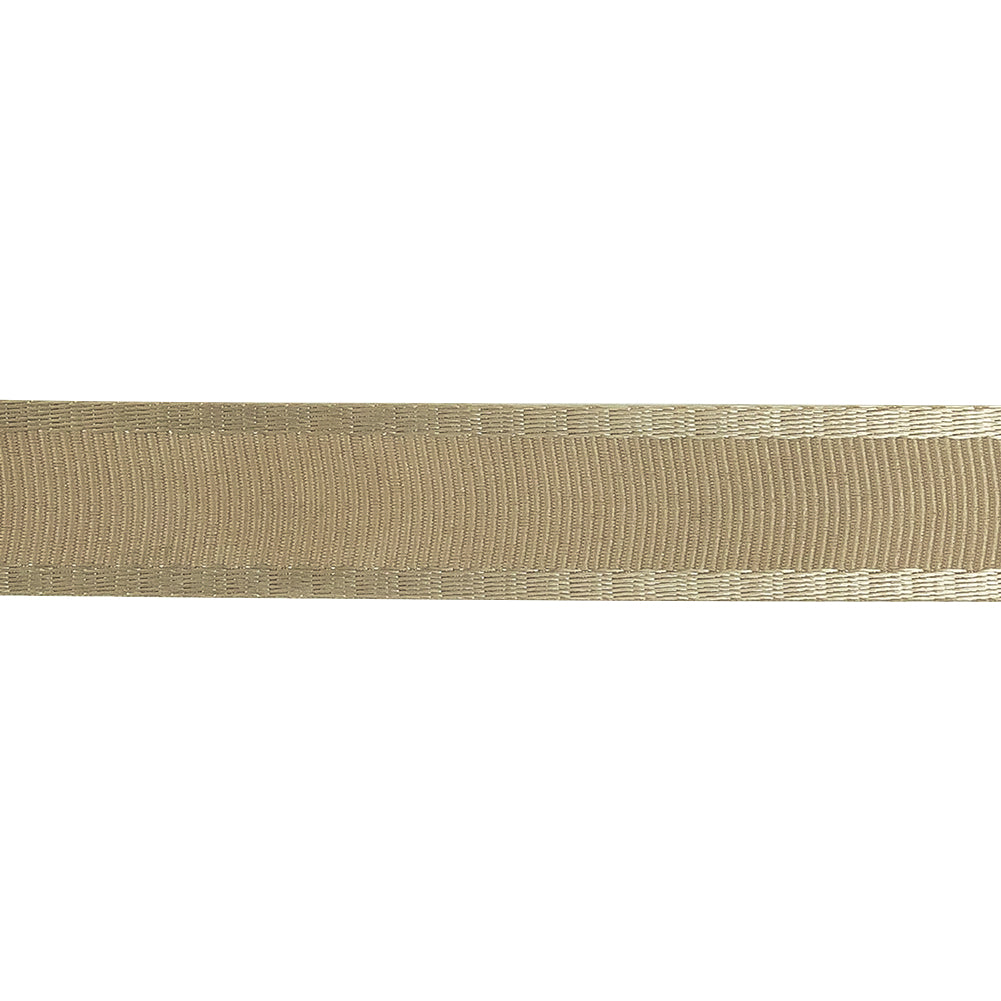 Beige Satin-Edged Grosgrain Ribbon - 0.625