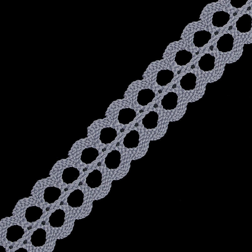Gray European Crochet Trim - 0.75