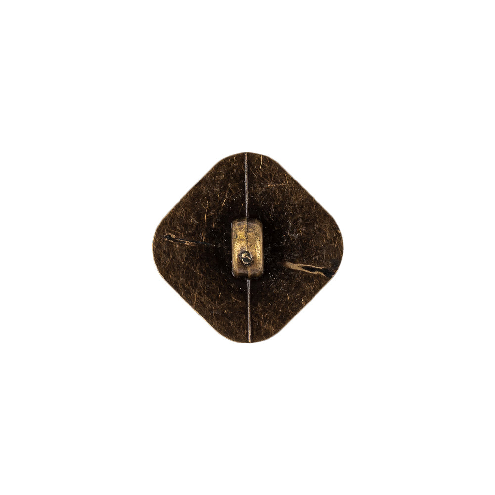 Bronze Geometric Textured Plastic Shank Back Button - 24L/15mm - Joann Fabrics