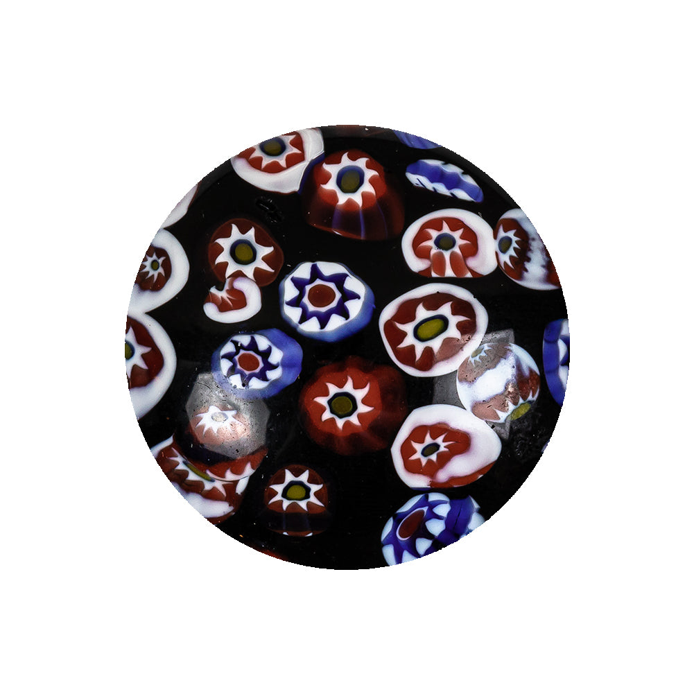 Vintage Black, Red and Blue Mosaic Domed Shank Back Glass Button - 40L/25.5mm - Joann Fabrics