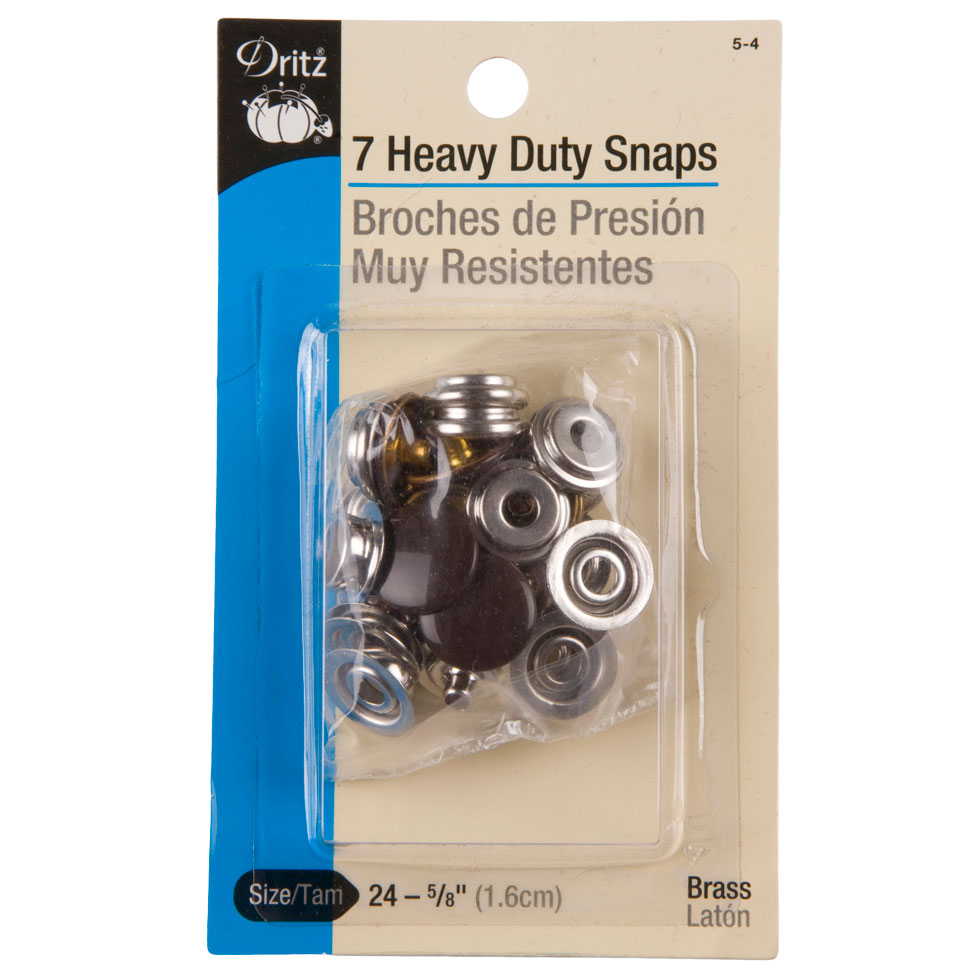 7ct Brass Heavy Duty Snaps - Size 24-5/8
