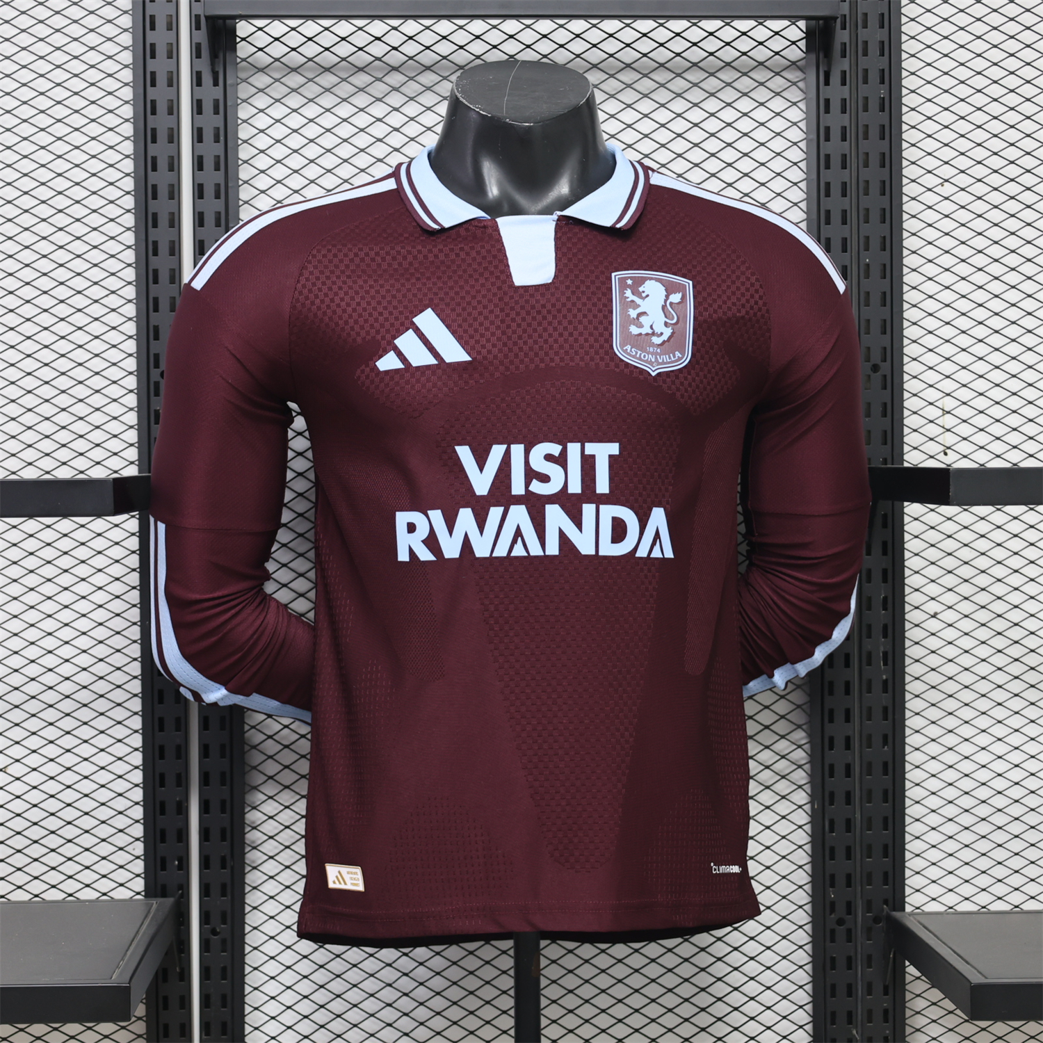 Aston Villa 26-27 Home Long Sleeves Jersey With Sponsors - Player Version - UnitedFutballJersey