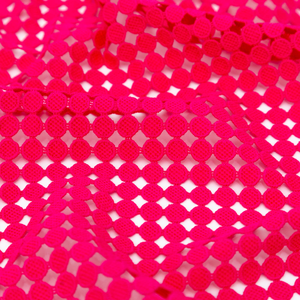 Cotton Guipure Lace - Hot Pink Geometric - Joann Fabrics