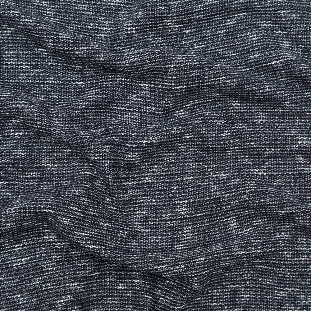 Italian Black and White Heathered Stretch Knit - Joann Fabrics