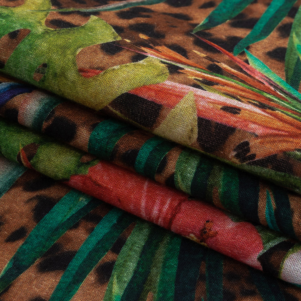 Mercerized Organic Egyptian Cotton Voile - Foliage and Fauna - Toulouse Collection - Joann Fabrics