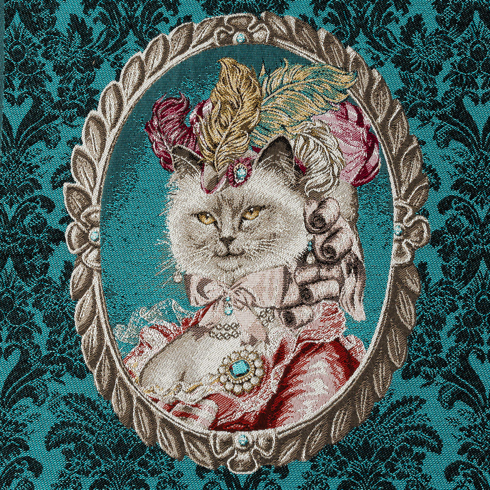 French Blue Aristocat Cotton Blend Oversized Square Patch - 18.875