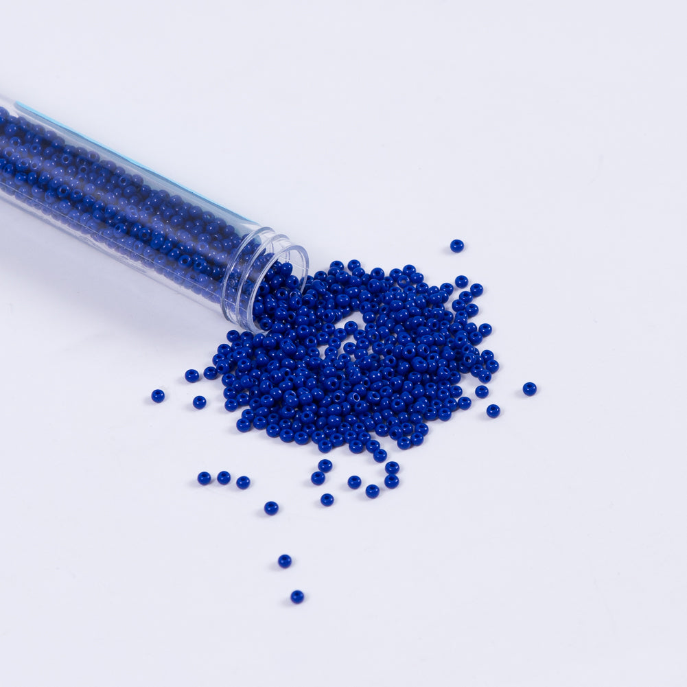 Royal Blue Opaque Czech Seed Beads - Size 10 - Joann Fabrics
