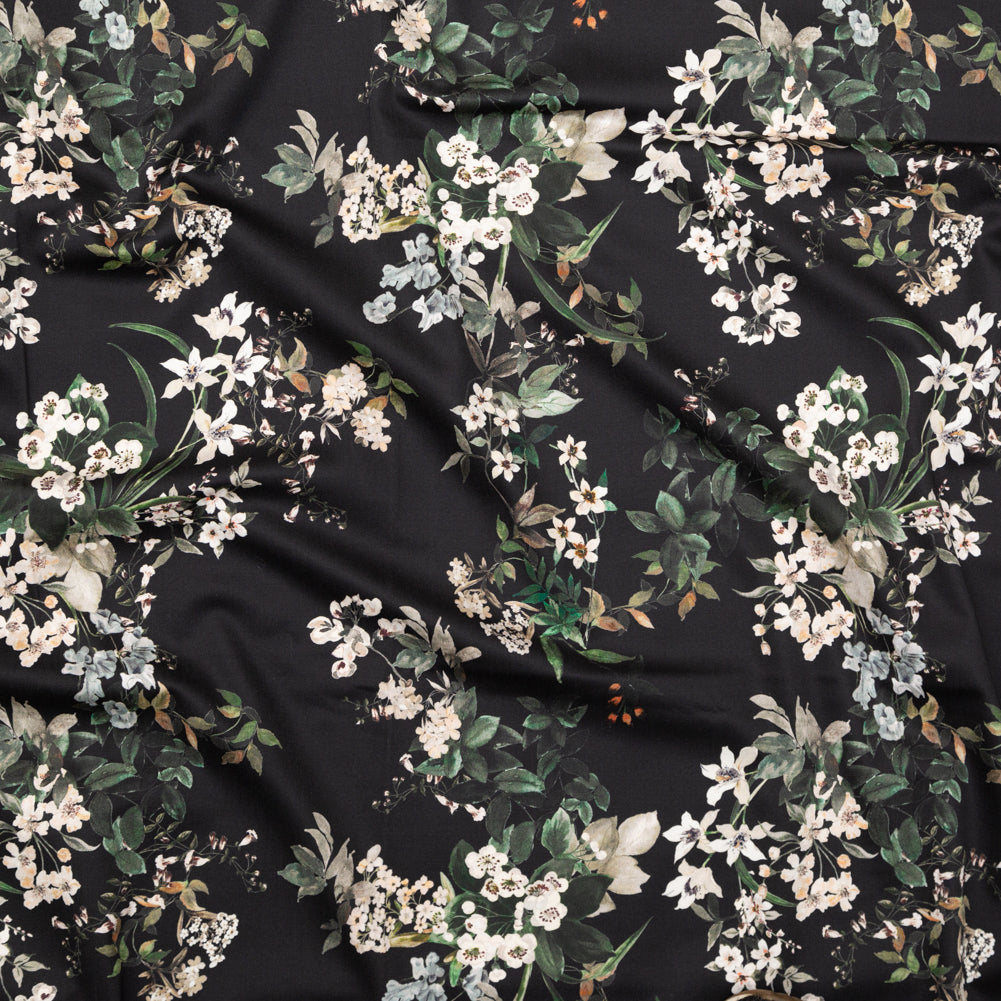 Stretch Cotton Sateen - Moonless Night Floral - Aesthetic Matters Print - Mood Exclusive Kenko Collection - Joann Fabrics