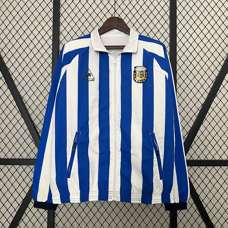 2024 Argentina Reversible Windbreake(white-blue) Soccer Jersey 1:1 Thai Quality