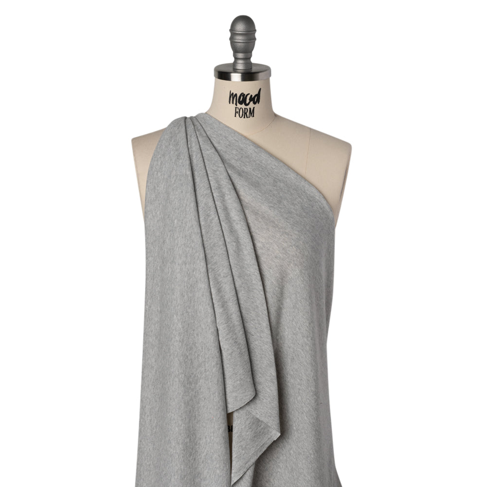Cotton and Rayon 1x1 Rib Knit - Heathered Gray - Deadstock - Joann Fabrics