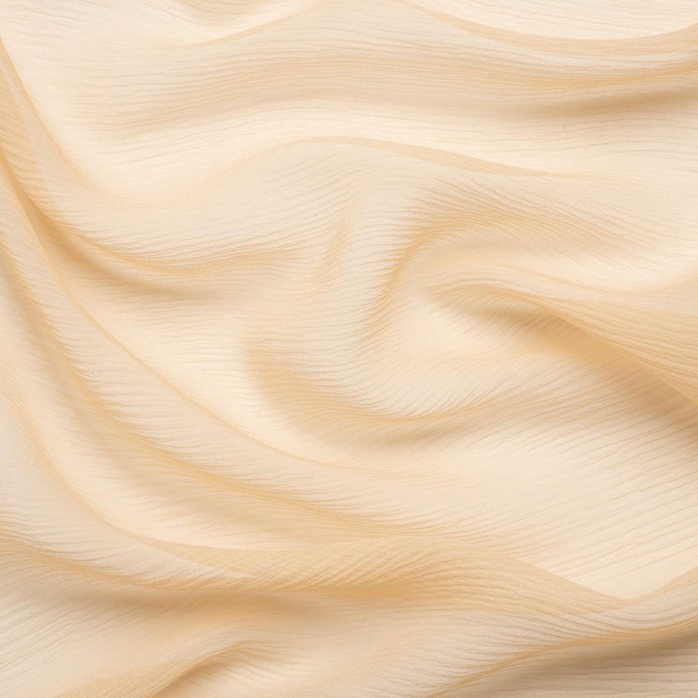 Crinkled Silk Chiffon - Ecru - Premium Collection - Joann Fabrics