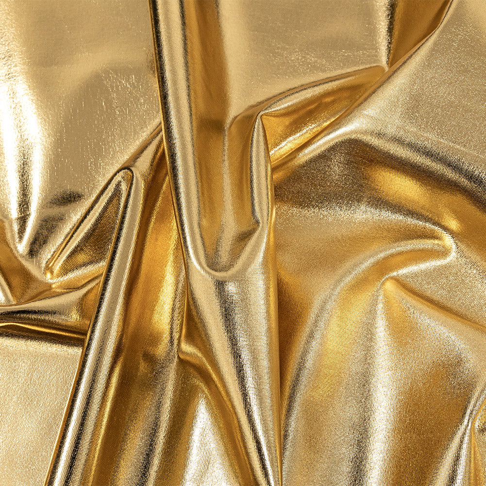 All-Over Foil Faux Leather Spandex - Gold - Curitiba Collection - Joann Fabrics