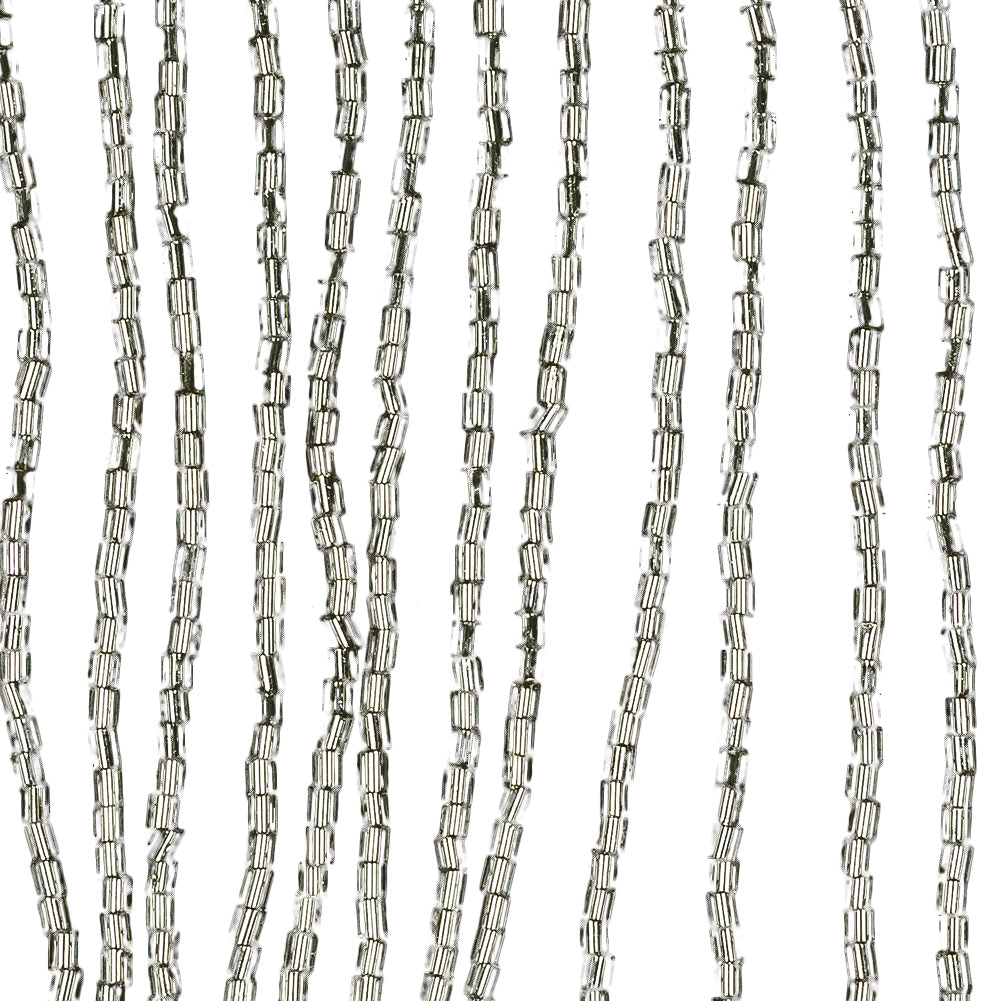 Silver Beaded Fringe on Braided Lip - 5