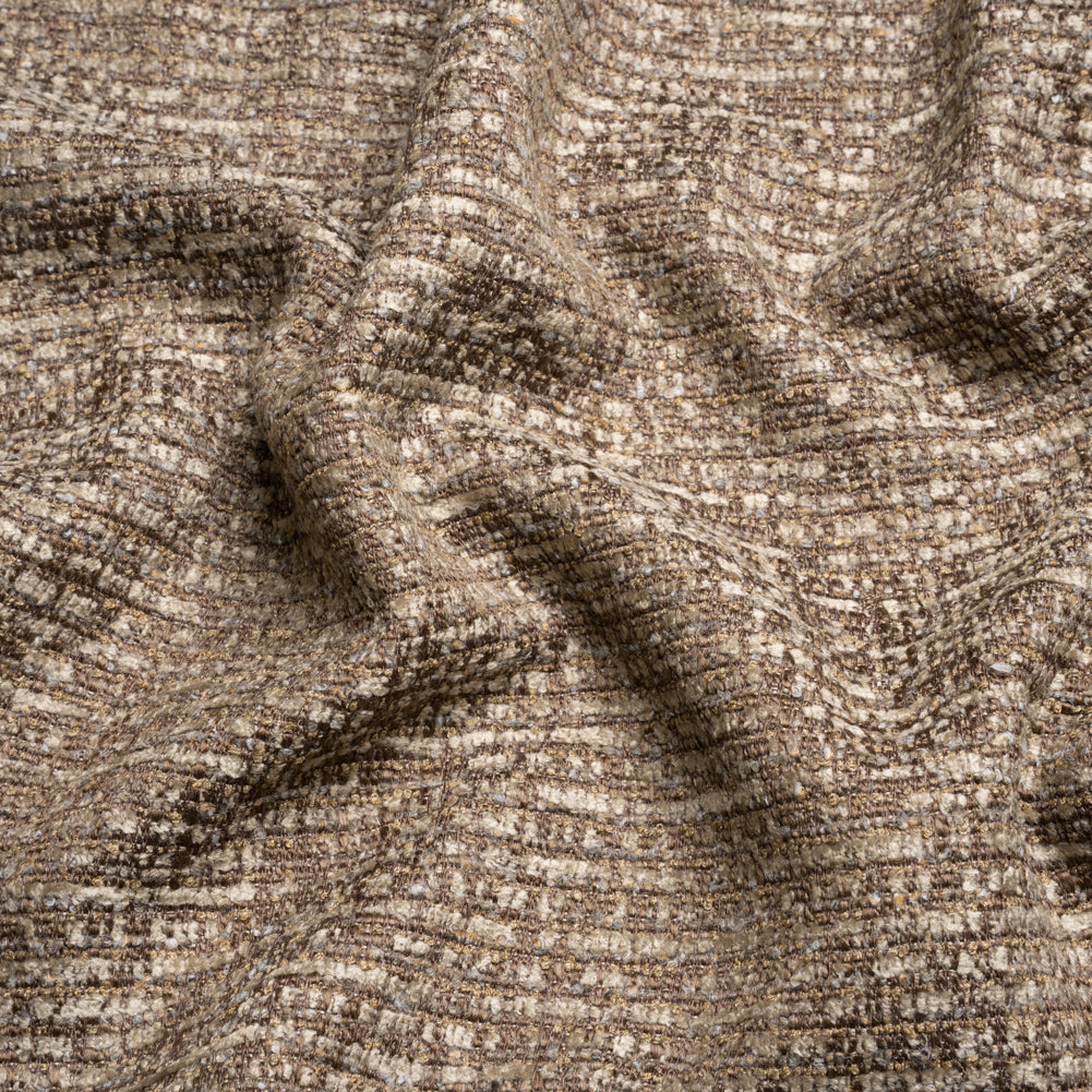 Tweed Upholstery Chenille - Espresso Striated - Caprona Collection - Joann Fabrics