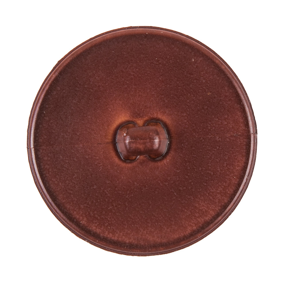 Italian Dark Brown Top-Stitched Plastic Shank Back Button - 54L/34mm - Joann Fabrics