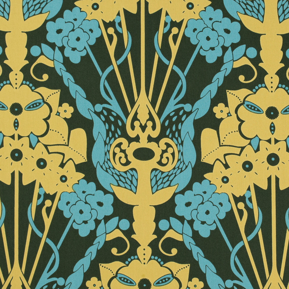 Green and Yellow Large-Scale Floral Printed Cotton Woven - Joann Fabrics