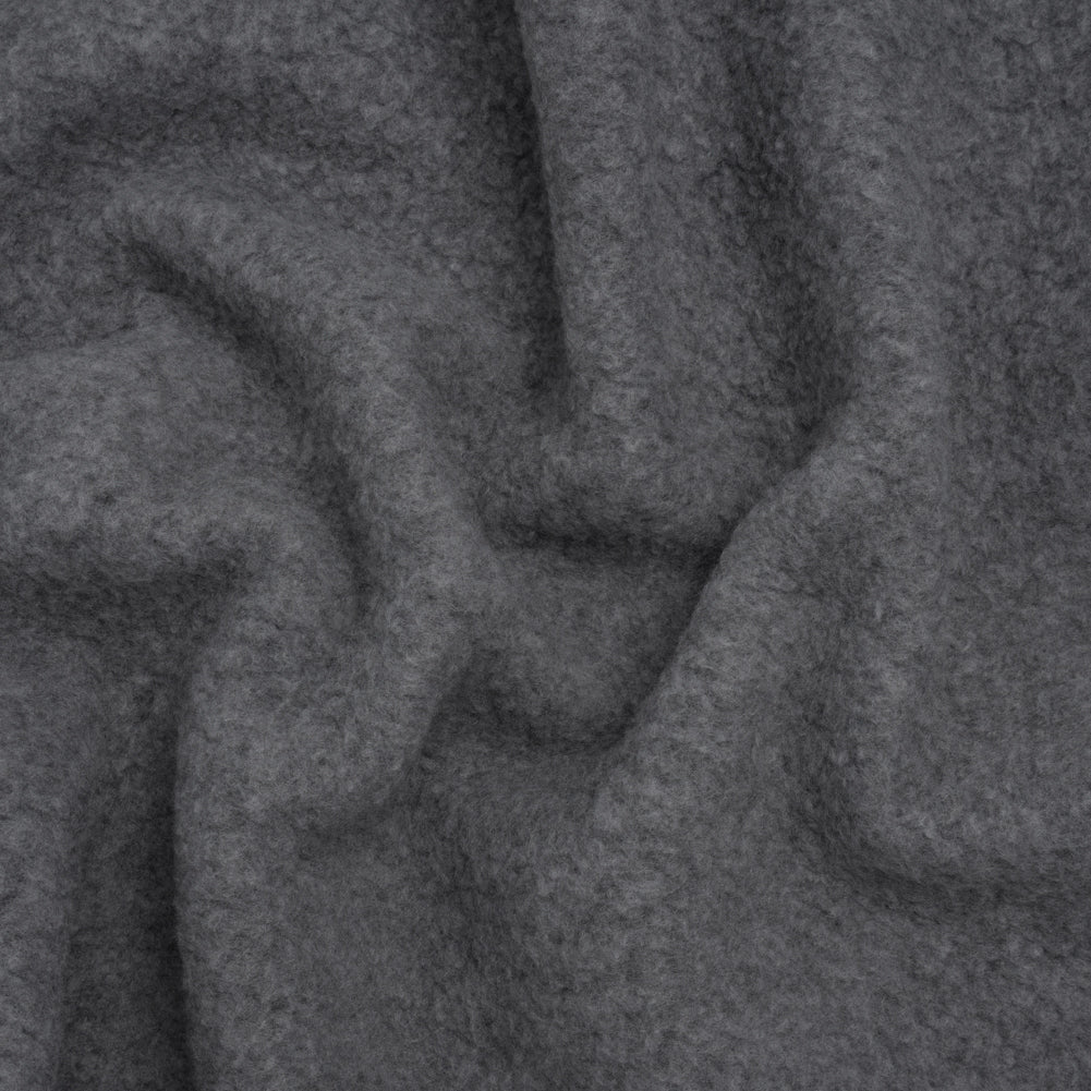 Plush Fleece with Fusible Woven Backing - Heathered Gray - Deadstock - Joann Fabrics