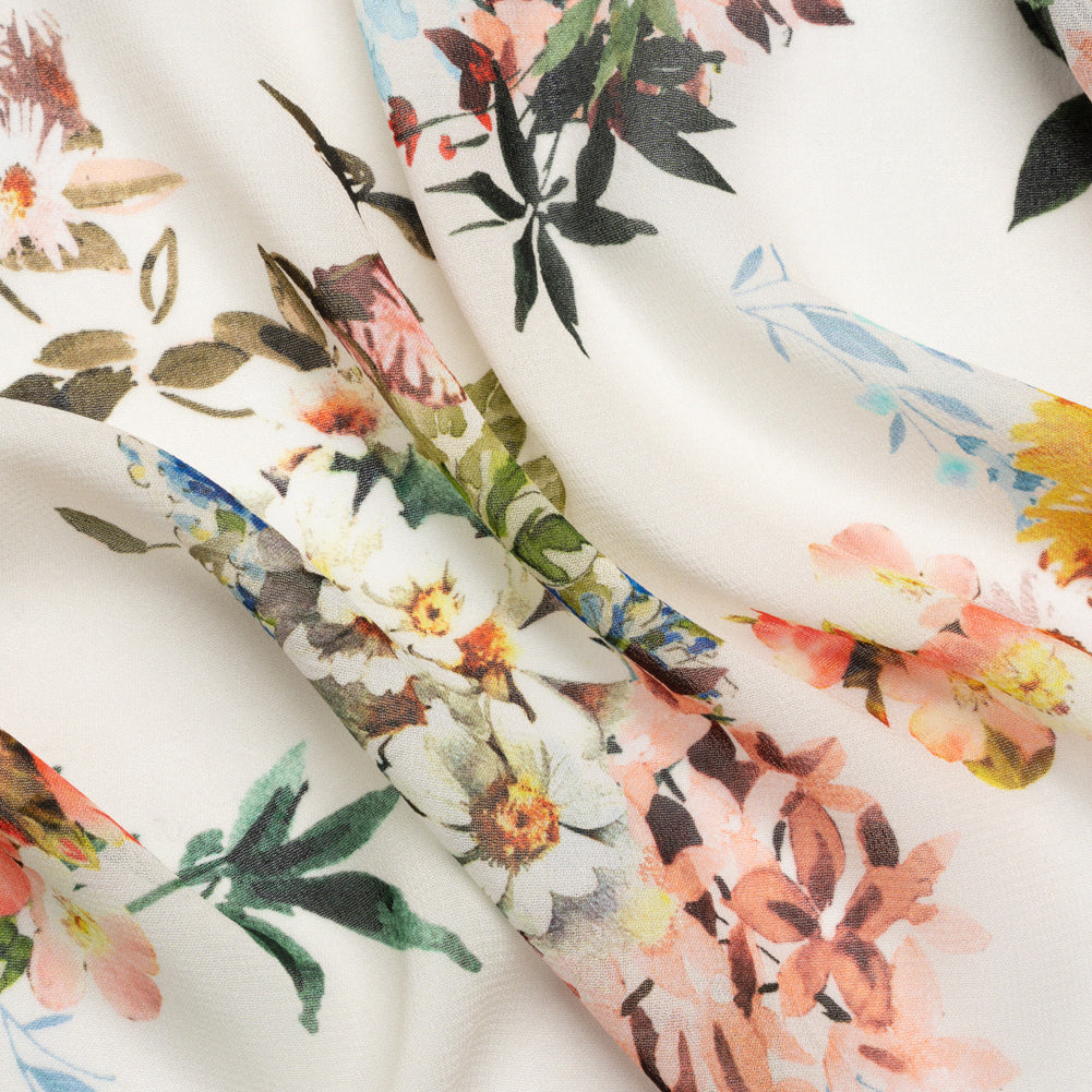 Mood Exclusive White Arranged to Engage Viscose Georgette - Joann Fabrics