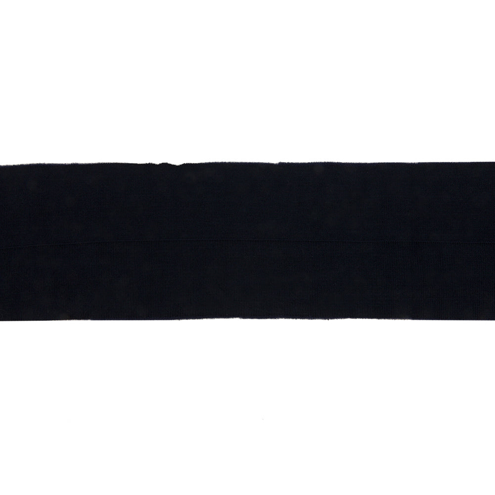 Navy 1x1 Foldover Rib Knit Trim - 37
