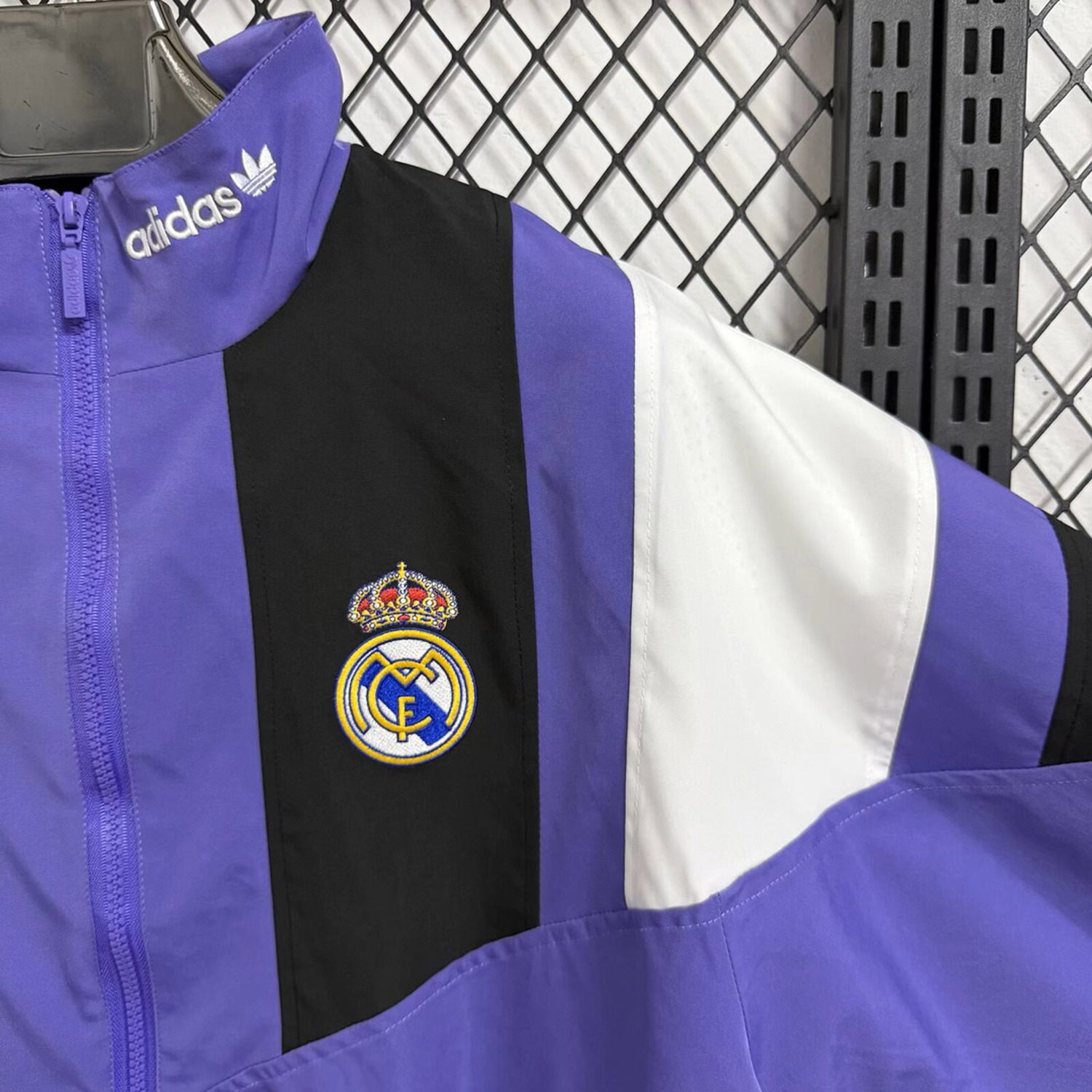 Real Madrid 26-27 EQT Purple Black Windbreaker Jacket - UnitedFutballJersey