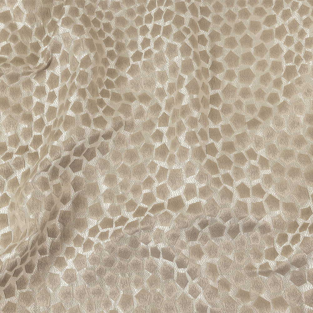 British Imported Champagne Satin-Faced Pentagonal Drapery Jacquard - Joann Fabrics