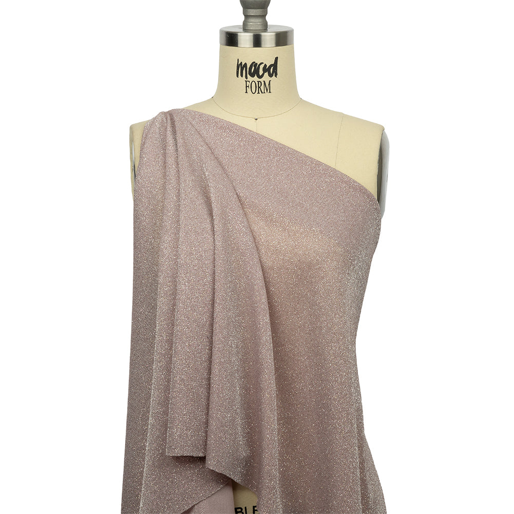 Nylon Knit with All-Over Glitter - Baby Pink - Sun Streams Collection - Joann Fabrics