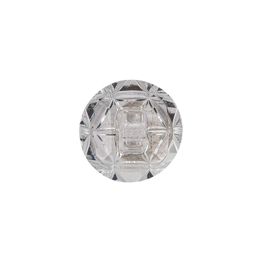 Italian Transparent Geometric Shank Back Dome Shaped Plastic Button - 24L/15mm - Joann Fabrics