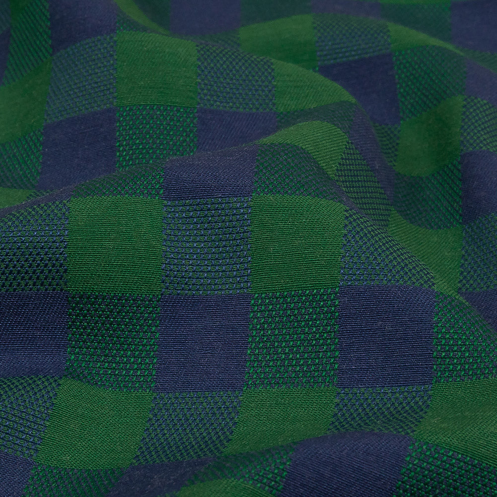 Blue and Green Checkered Cotton and Polyester Dobby - Joann Fabrics