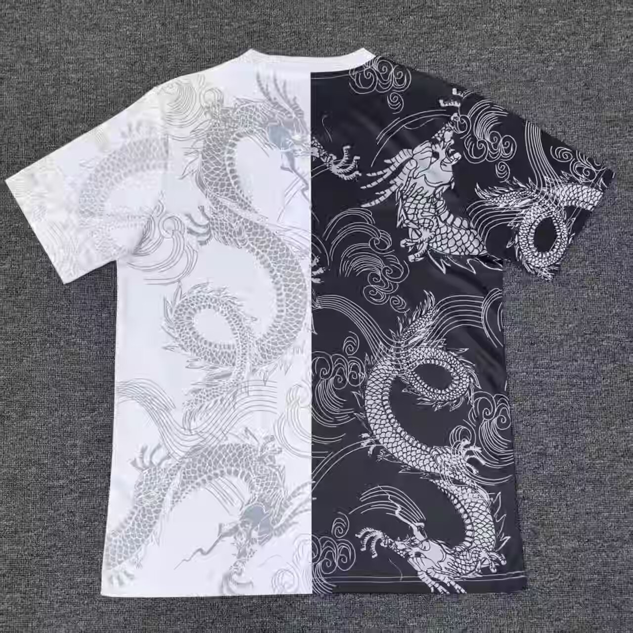 2025/2026 Real Madrid Dragon pattern Black and white Football Jersey 1:1 Thai Quality