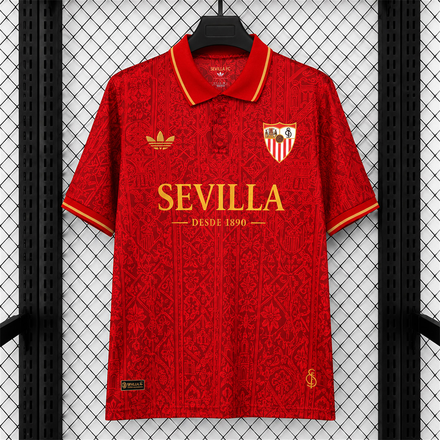 Sevilla 26-27 Lifestyle Red Polo Jersey - Fans Version - UnitedFutballJersey