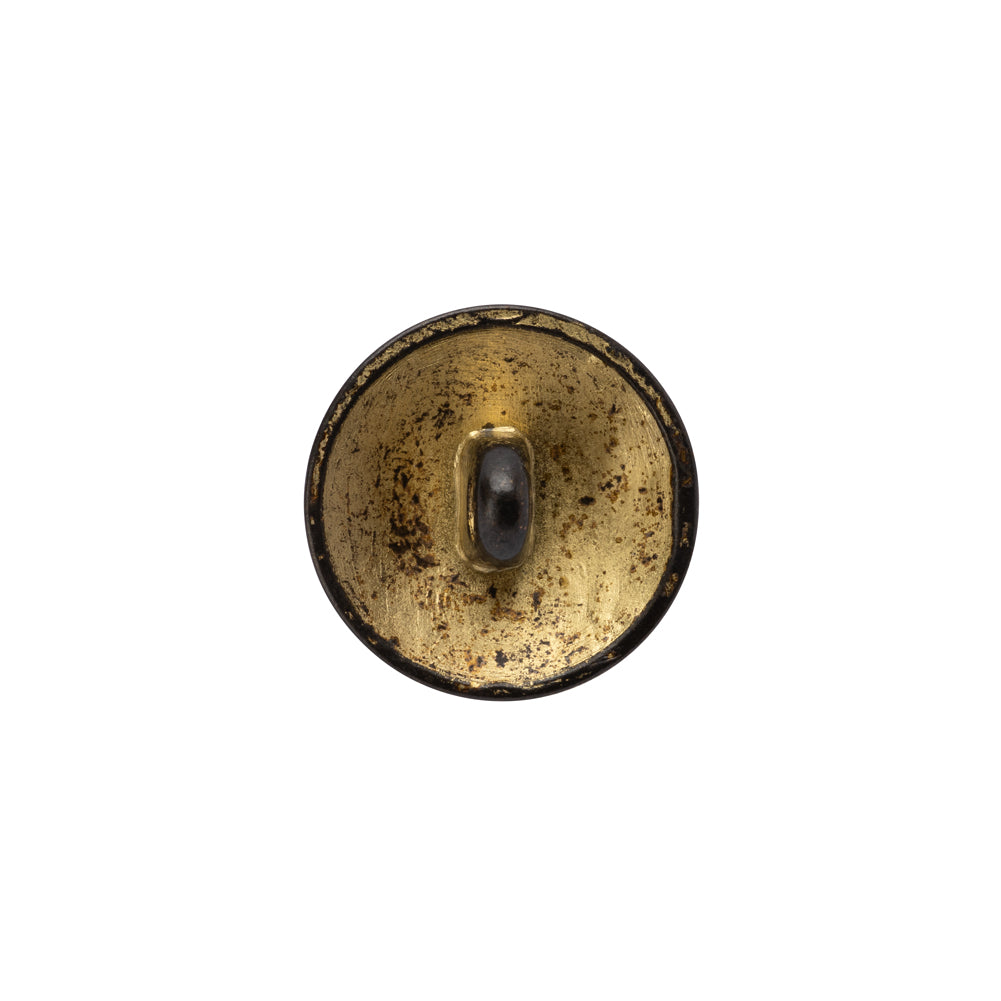 Metal Shank Back Button - 24L/15mm - Distressed Gold Crest - Joann Fabrics